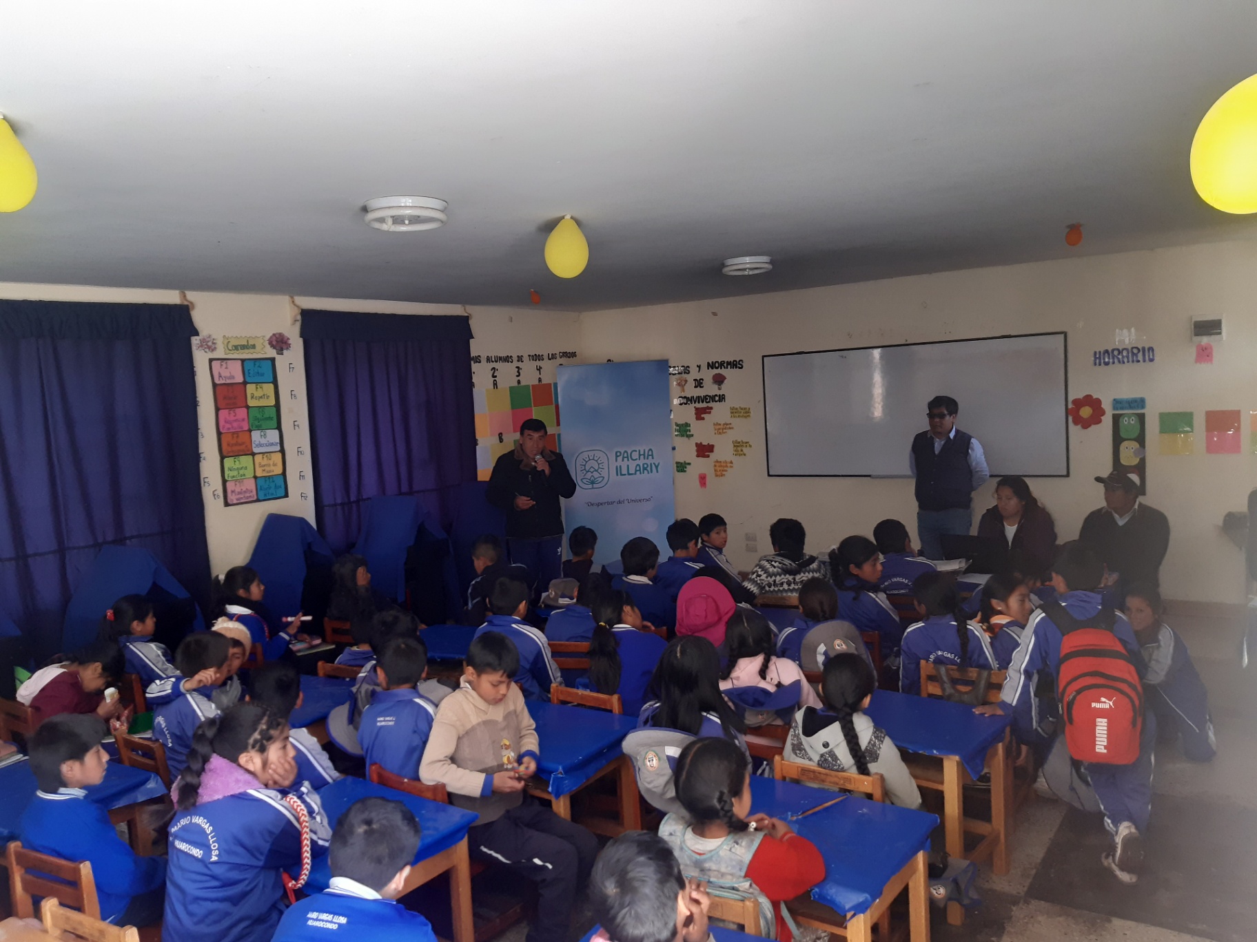 Environmental education session with school children in Cusco