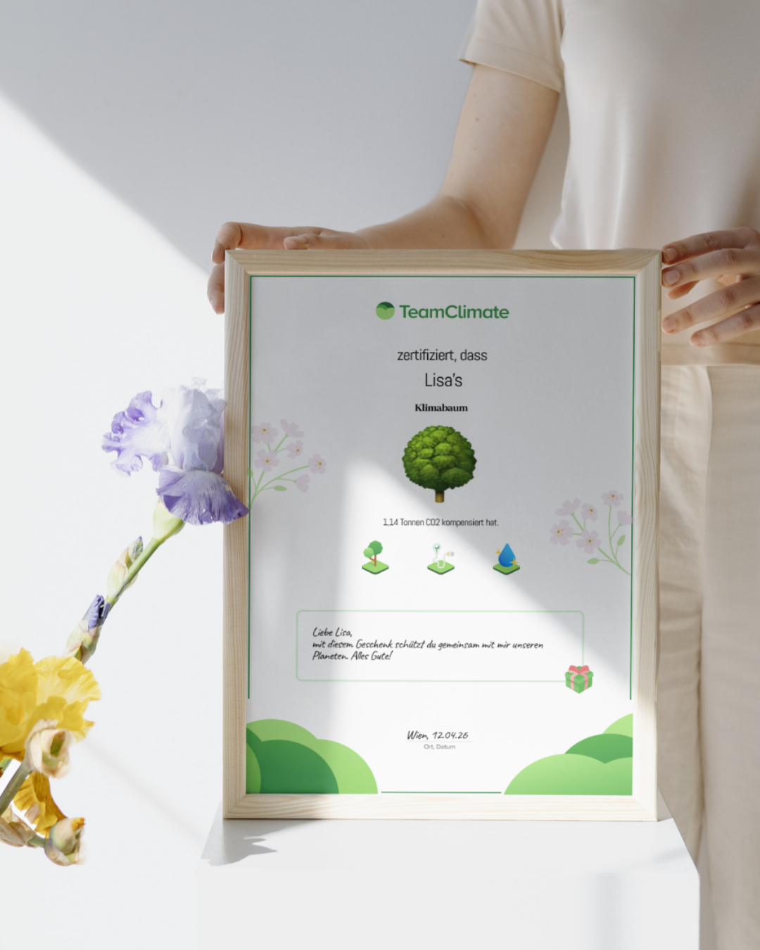 Climate impact certificate